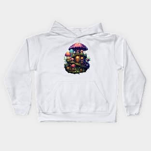 Magic mushrooms house Kids Hoodie